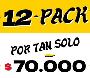 12 pack por $70.000